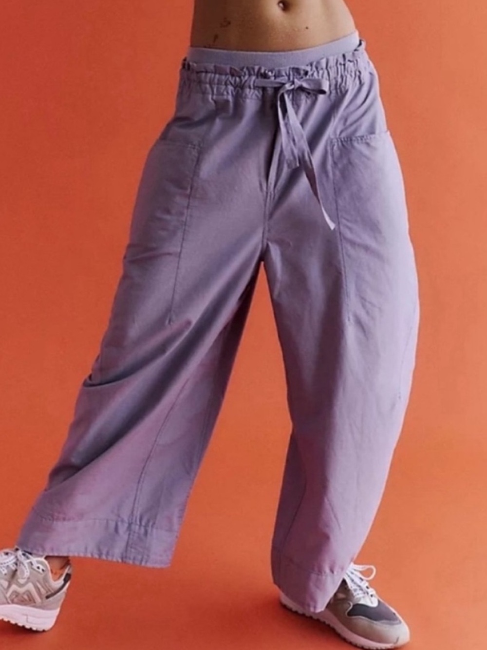 FP Movement XS Pants Fresh Start Platinum Grey (light purple) barrel wide leg